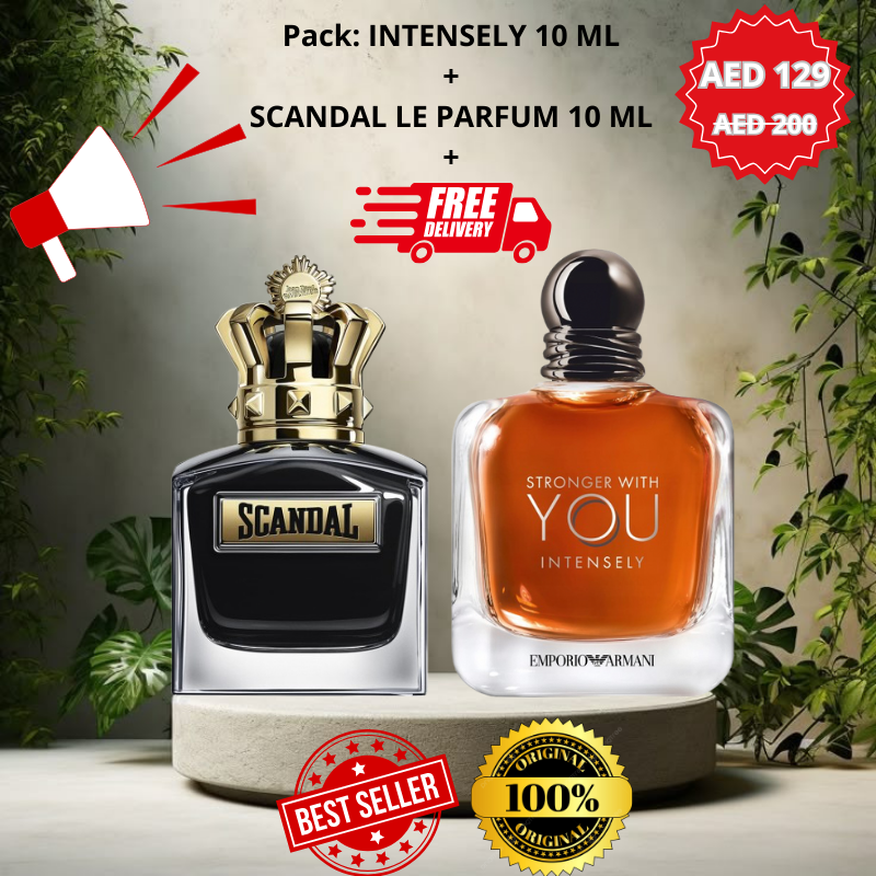 Pack: Intensely 10 ML + Scandal Le Parfum 10 ML + FREE DELIVERY