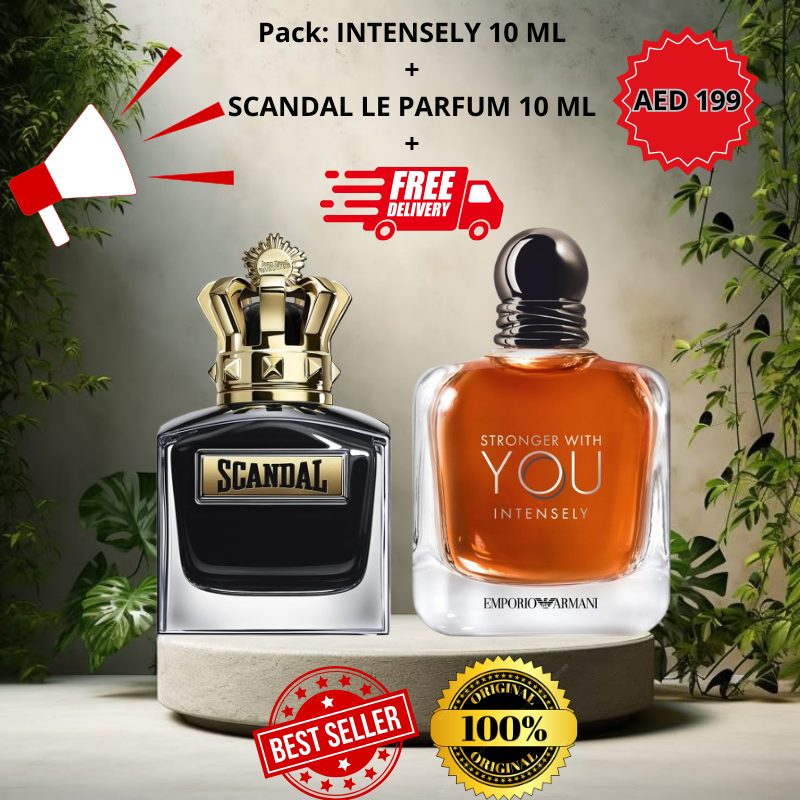 Pack: Intensely 10 ML + Scandal Le Parfum 10 ML + FREE DELIVERY