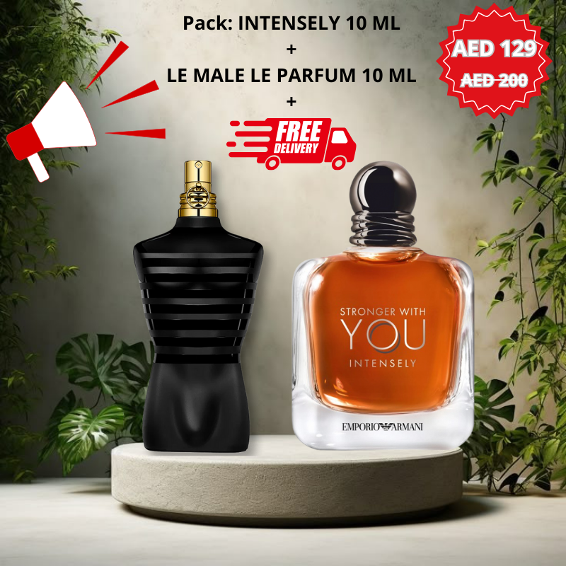 Le Male Le Parfum 10 ML + Intensely 10 ML
